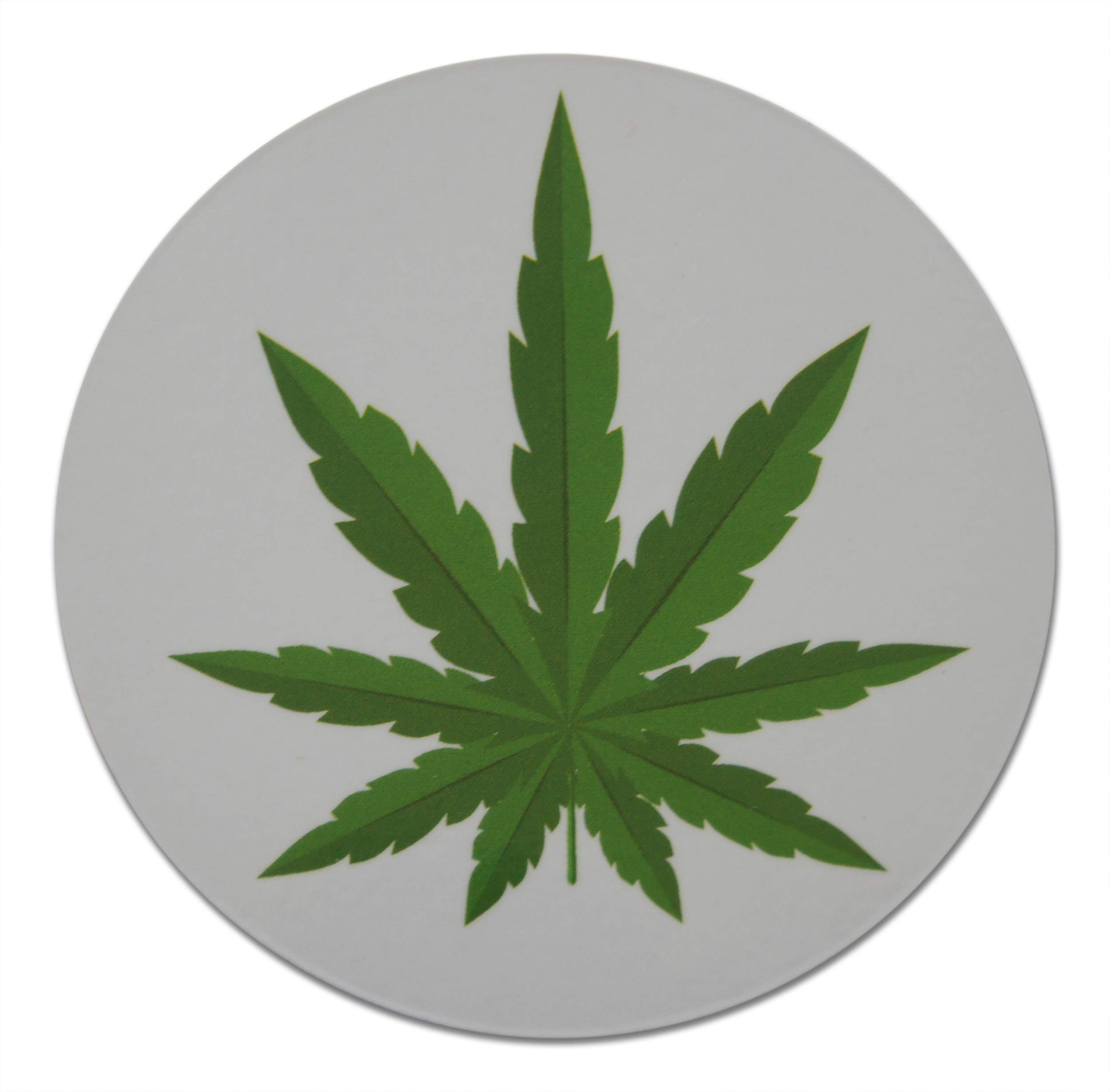 Novel Merk Marijuana Leaf Refrigerator Magnets – Vinyl 3” Round Flat Magnets for Fridge, Lockers, Home Kitchen and Weed Decor – Self Adhesive to Metal Surfaces (12 Pack)