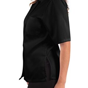 Womens Black Classic Short Sleeve Chef Coat, 2XL