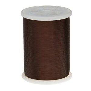 remington industries 42pep.25 42 awg magnet wire, plain enamel copper wire, 4 oz, 0.0027" diameter, 12828' length, brown