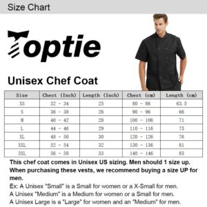 TopTie 3 Pack Custom Short Sleeve Chef Coats Personalized Heat Transfer & Embroidered Jackets-SET7-L