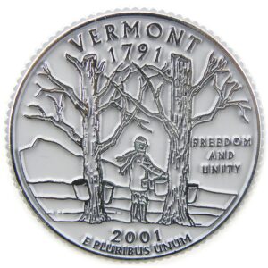 vermont state quarter magnet by classic magnets, 2.5" diameter, collectible souvenirs made in the usa