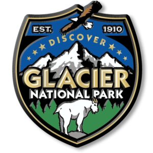glacier national park magnet by classic magnets, 2.9" x 3.3", collectible souvenirs made in the usa
