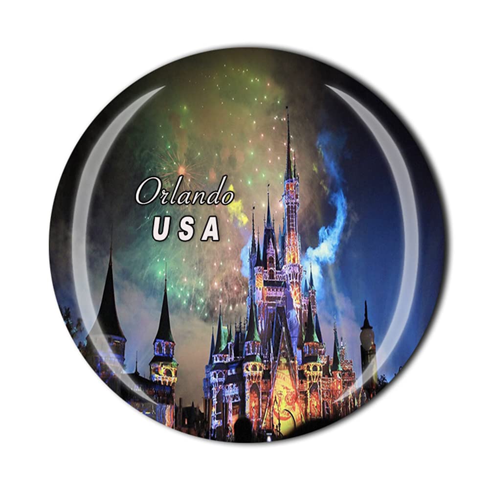 Orlando USA America Fridge Magnet Crystal Tourist Souvenir Gift Collection Refrigerator Magnetic Sticker