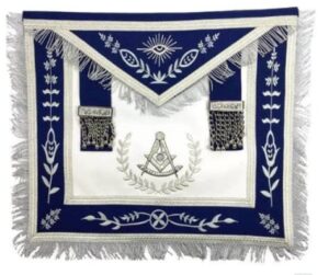 masonic blue lodge past master silver machine embroidery freemasons apron