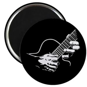 cafepress guitar hands ii magnet 2.25" round magnet, refrigerator magnet