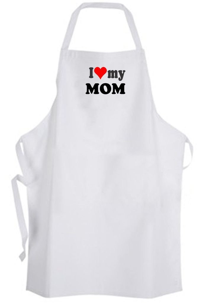 I Love my MOM – Adult Size Apron – Mother Heart