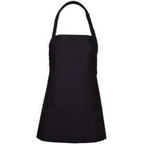 fame® extra large 3 pocket bib apron - f10xl -18161 black/x-large (wfa83405bk-dc)