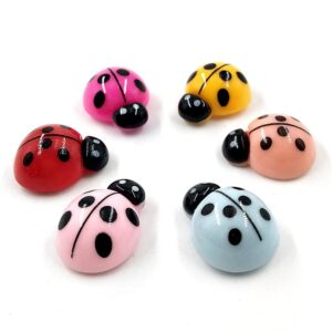 6pc colorful resin ladybugs fridge magnets refrigerator decoration magnetic message home decor kitchen accessories