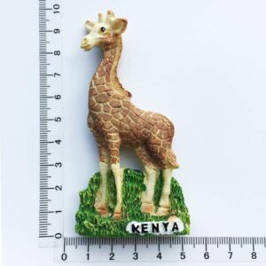 3D Animal Giraffe of Kenya Africa Fridge Magnet Travel Souvenir Gift Home Kitchen Decoration Magnetic Sticker Kenya Refrigerator Magnet Collection