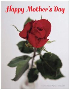happy mothers day rose refrigerator magnet