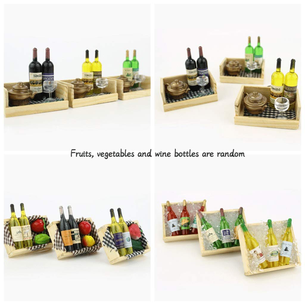 10 pcs/Set Creative Stereoscopic Wine Bottle Series Fridge Magnet Refrigerator Magnetic Sticker Home Deco Magnet Kitchen Accessories (Wooden)