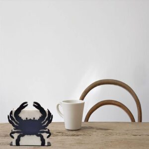 Napkin Holder, Crab Design Metal Freestanding Tissue Dispenser Organizer,Sealife Modern Dining Table Décor, Iron Tabletop Paper Napkin Holder Stand for Home Kitchen Restaurant