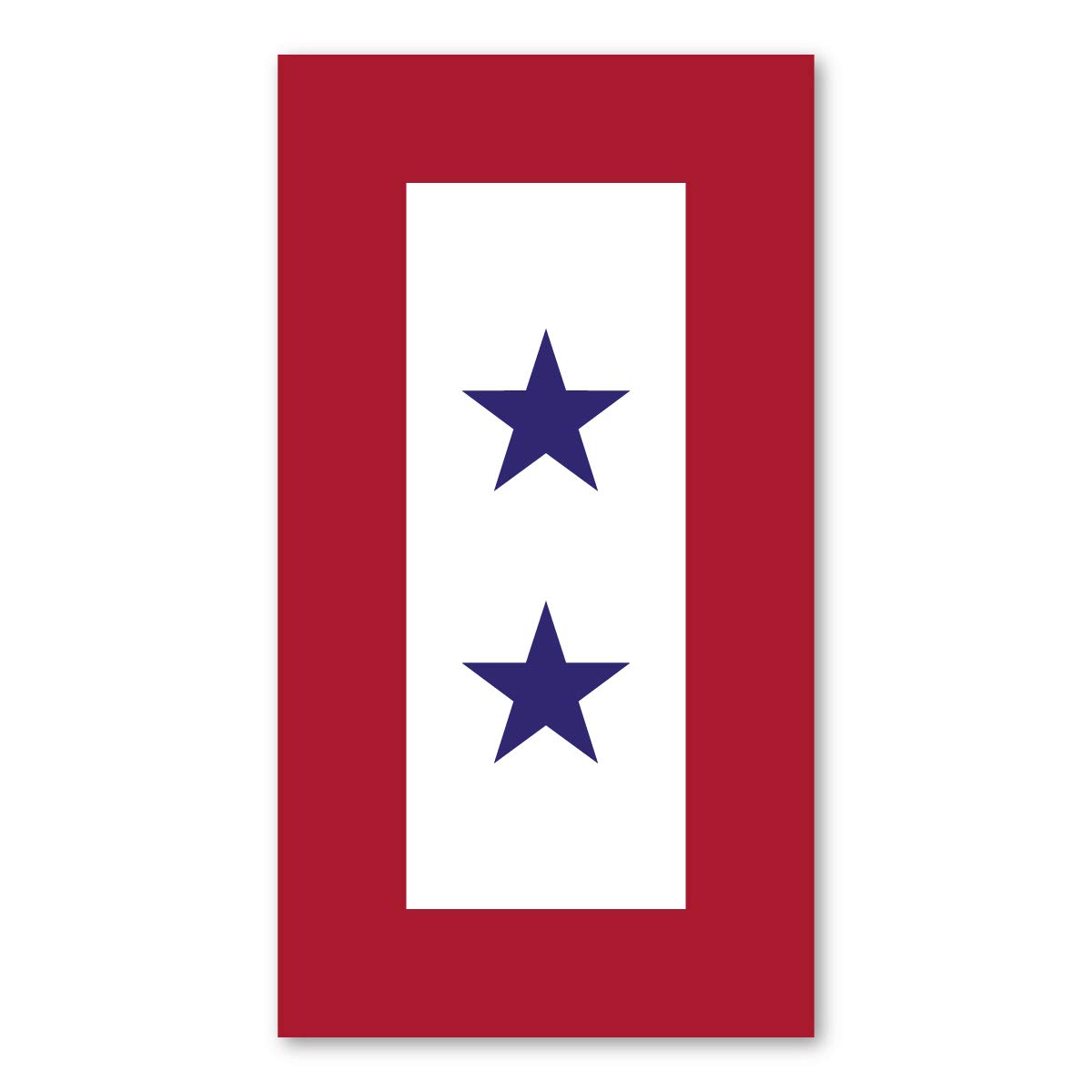 Blue Star Service Flag (2 Star) Magnet by Magnet America is 5.5" x 3" Made for Vehicles and Refrigerators