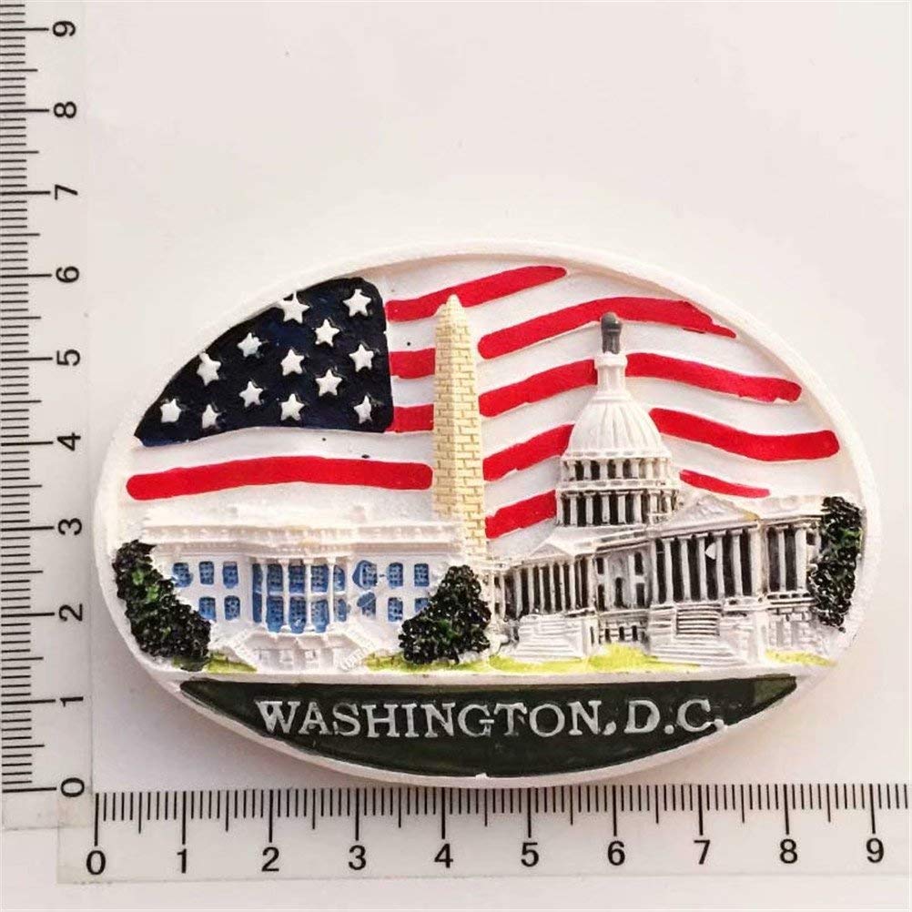 Washington D.C. USA America Fridge Magnets Funny 3D Resin Magnet for Refrigerator Travel Souvenir Gifts Home Kitchen Decoration Magnets Sticker Crafts