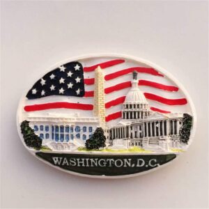 Washington D.C. USA America Fridge Magnets Funny 3D Resin Magnet for Refrigerator Travel Souvenir Gifts Home Kitchen Decoration Magnets Sticker Crafts