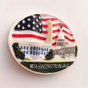 Washington D.C. USA America Fridge Magnets Funny 3D Resin Magnet for Refrigerator Travel Souvenir Gifts Home Kitchen Decoration Magnets Sticker Crafts