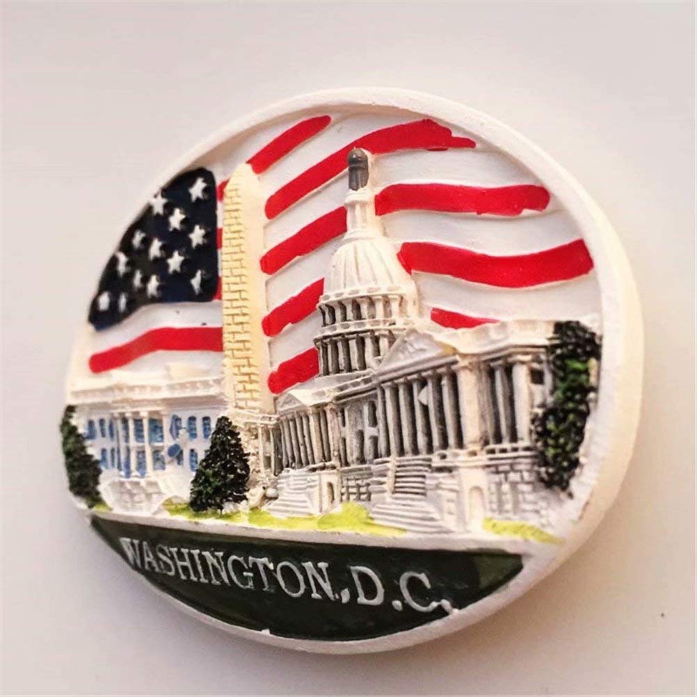 Washington D.C. USA America Fridge Magnets Funny 3D Resin Magnet for Refrigerator Travel Souvenir Gifts Home Kitchen Decoration Magnets Sticker Crafts