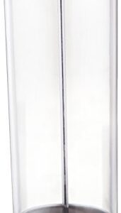 Winco Column Straw Dispenser TableTopDispensers, Medium, Stainless Steel, Clear