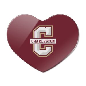 college of charleston cougars logo heart acrylic fridge refrigerator magnet