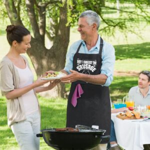 Bang Tidy Clothing Funny Apron Cooking Gifts for Men, Grilling BBQ Grill Cooks Chef Aprons 2 Pockets Cotton, Dad Gifts