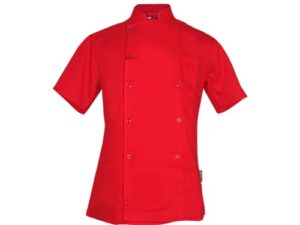 muchef chef jacket rainbow series red (large)