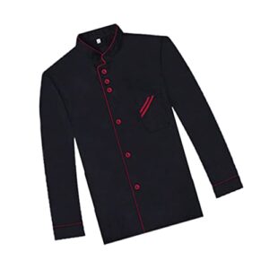 long sleeve chef clothes women men chef coats cotton chef jacket personalized chef clothing for restaurant hotel black