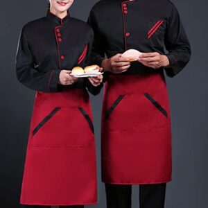 Long Sleeve Chef Clothes Women Men Chef Coats Cotton Chef Jacket Personalized Chef Clothing For Restaurant Hotel Black