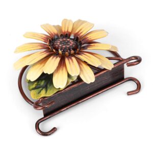 Alvinlite Paper Towel Holder, Sunflower Shape Napkin Holders for Tables, Metal Napkin Storage Cute Tissue Dispenser Cocktail Napkin Stand Perfect for Outdoor Events Kitchen Decor