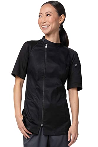 Chef Works Women's Varkala Chef Coat, Black, Large