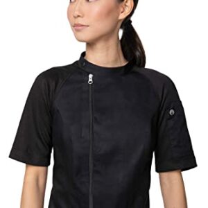 Chef Works Women's Varkala Chef Coat, Black, Large