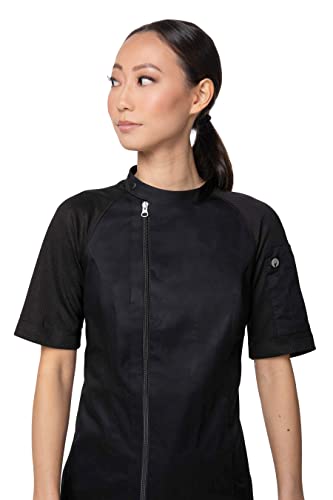 Chef Works Women's Varkala Chef Coat, Black, Large