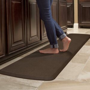 gelpro elite premium gel + foam 3/4" thick anti-fatigue floor mat-grasscloth-java, 20" x 72"