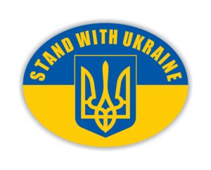 voila print i stand with ukraine car magnet - we stand with ukraine vehicle magnet - support ukraine sticker - ukrainian flag vehicle magnet, vp363 - 6inch x 4.5inch