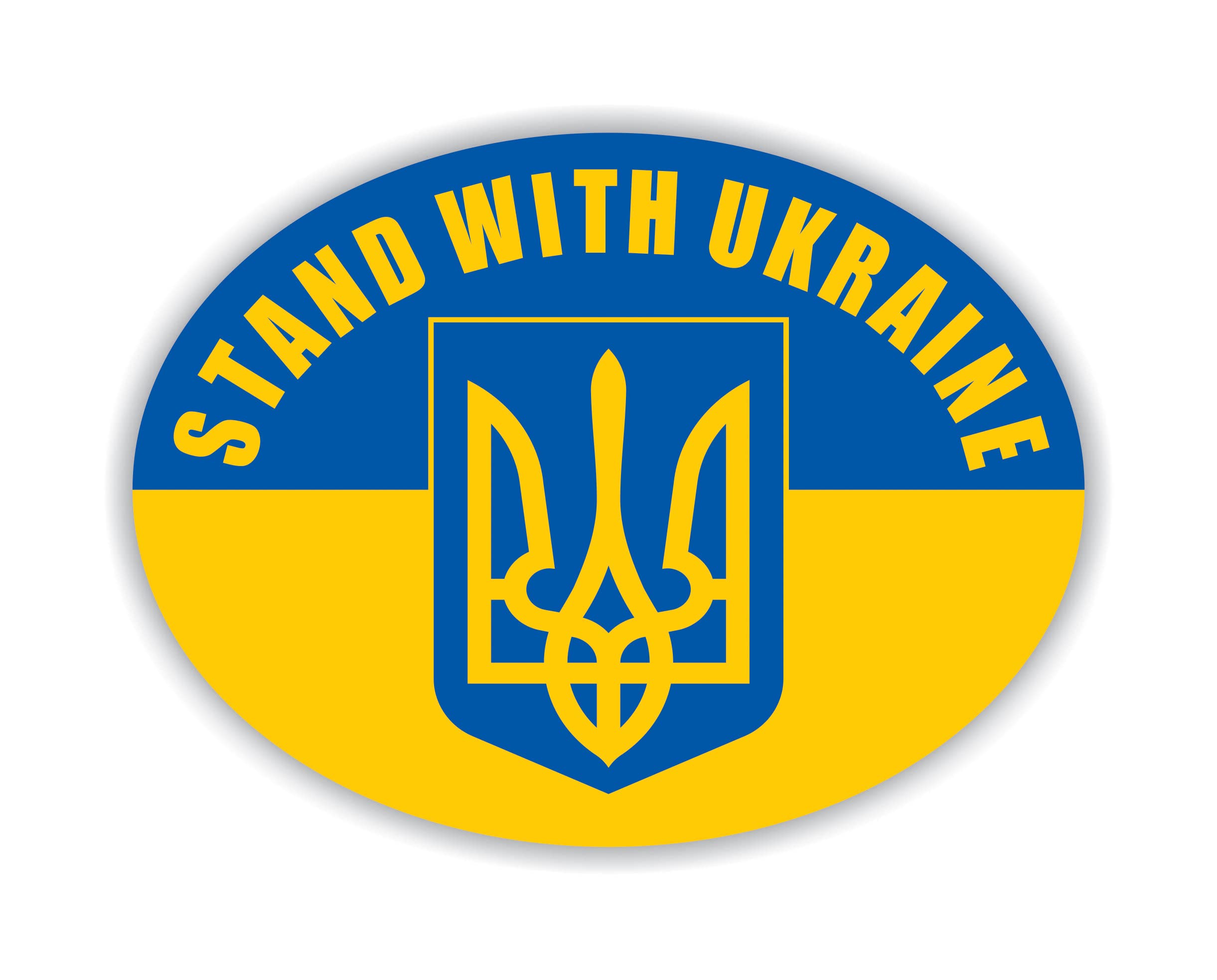 Voila Print I Stand with Ukraine Car Magnet - We Stand with Ukraine Vehicle Magnet - Support Ukraine Sticker - Ukrainian Flag Vehicle Magnet, VP363 - 6inch x 4.5inch