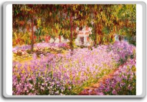 garden at giverny by monet classic art fridge magnet
