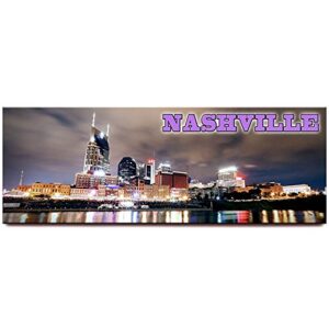 Nashville Panoramic Fridge Magnet Tennessee Travel Souvenir