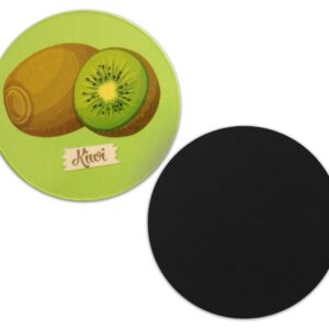 Novel Merk Kiwi Fruit Refrigerator Magnets, Small Circle Kiwifruit & Banner Design for Fridge, Gifts, Decor, Party Favors, & Prizes (10 Pack)