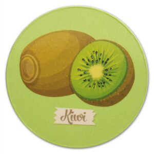 Novel Merk Kiwi Fruit Refrigerator Magnets, Small Circle Kiwifruit & Banner Design for Fridge, Gifts, Decor, Party Favors, & Prizes (10 Pack)