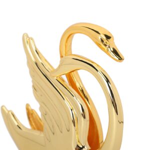 Gold Napkin Holder, Rustproof Metal Swan Napkin Holder, Elegant Golden Modern Table Serviette Holder, Durable Tissue Dispenser Stand for Home, Restaurant, Kitchen, Bar, Hotel