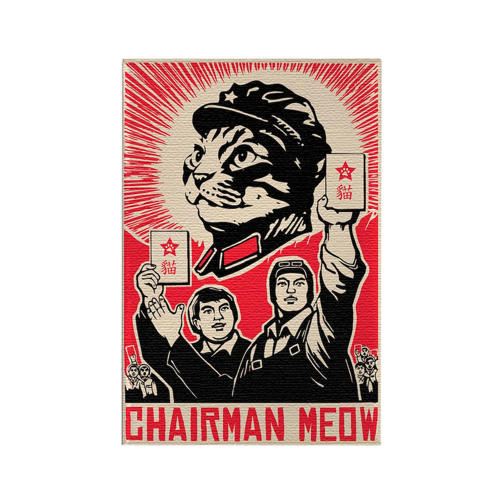 CafePress Follow Chairman Meow! Magnets Rectangle Magnet, 3"x2" Refrigerator Magnet