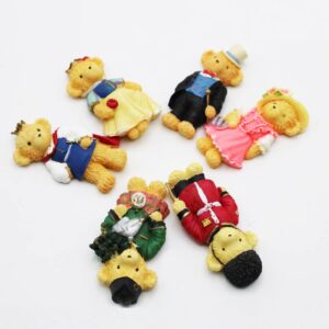 fridge stickers resin teddy bear decoration for crafts, refrigerator, office whiteboard