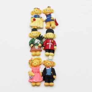 Fridge Stickers Resin Teddy Bear Decoration for Crafts, Refrigerator, Office Whiteboard