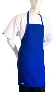 chefskin adult set apron + hat royal blue, ultra lightweight comfortable