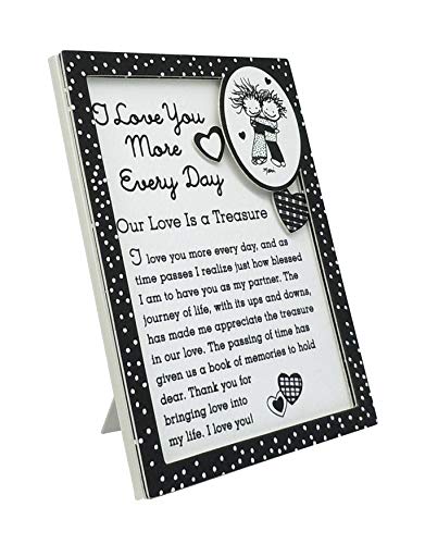 Blue Mountain Arts Love Magnet with Easel Back—Valentine's Day, Anniversary, Birthday, or Romantic Gift by Marci and the Children of the Inner Light, 4.9 x 3.6 Inches (I Love You More Every Day)