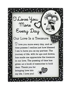 blue mountain arts love magnet with easel back—valentine's day, anniversary, birthday, or romantic gift by marci and the children of the inner light, 4.9 x 3.6 inches (i love you more every day)