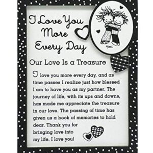 Blue Mountain Arts Love Magnet with Easel Back—Valentine's Day, Anniversary, Birthday, or Romantic Gift by Marci and the Children of the Inner Light, 4.9 x 3.6 Inches (I Love You More Every Day)