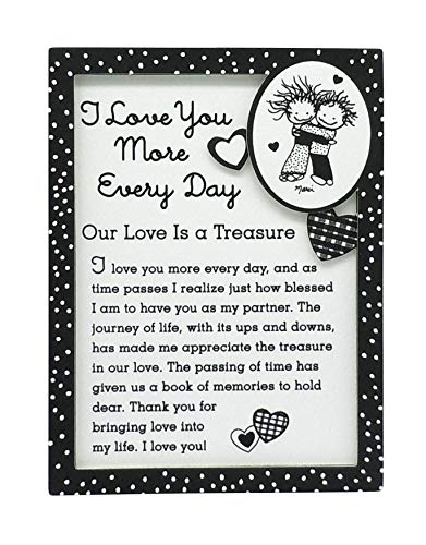 Blue Mountain Arts Love Magnet with Easel Back—Valentine's Day, Anniversary, Birthday, or Romantic Gift by Marci and the Children of the Inner Light, 4.9 x 3.6 Inches (I Love You More Every Day)