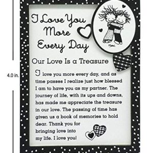 Blue Mountain Arts Love Magnet with Easel Back—Valentine's Day, Anniversary, Birthday, or Romantic Gift by Marci and the Children of the Inner Light, 4.9 x 3.6 Inches (I Love You More Every Day)