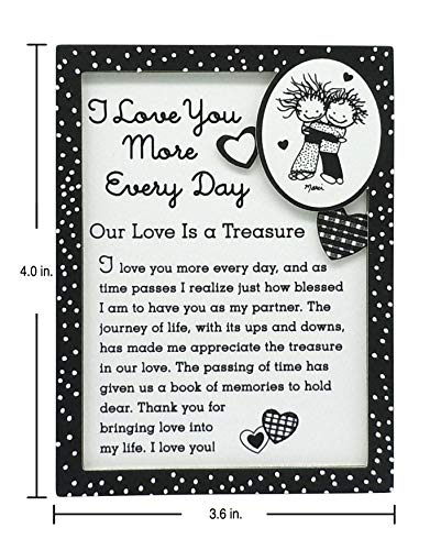 Blue Mountain Arts Love Magnet with Easel Back—Valentine's Day, Anniversary, Birthday, or Romantic Gift by Marci and the Children of the Inner Light, 4.9 x 3.6 Inches (I Love You More Every Day)