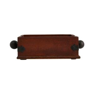 Square Wood Napkin Holder with Metal Bar